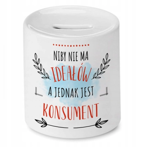 Skarbonka Dla Konsumenta na Urodziny na Prezent z Nadrukiem ze Zdjęciem