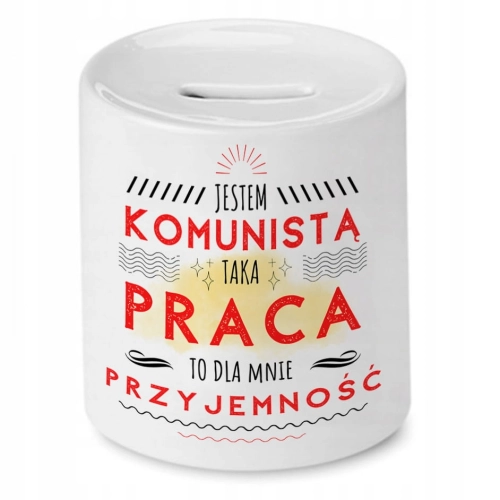 Skarbonka Dla Komunisty na Urodziny na Prezent z Nadrukiem ze Zdjęciem