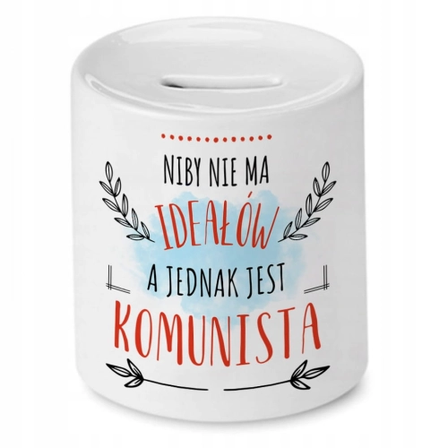 Skarbonka Dla Komunisty na Urodziny na Prezent z Nadrukiem ze Zdjęciem