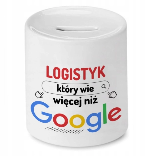 Skarbonka Dla Logistyka na Urodziny na Prezent z Nadrukiem ze Zdjęciem