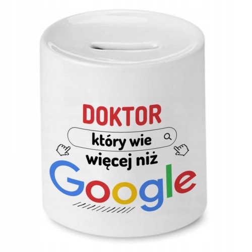 Skarbonka Dla Doktora na Urodziny na Prezent z Nadrukiem ze Zdjęciem