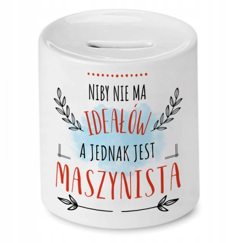Skarbonka Dla Maszynisty na Urodziny na Prezent z Nadrukiem ze Zdjęciem
