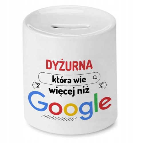 Skarbonka Dla Dyżurnej na Urodziny na Prezent z Nadrukiem ze Zdjęciem