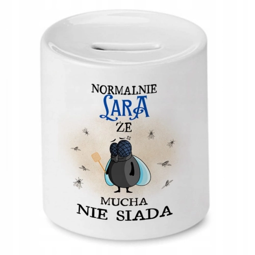 Skarbonka dla Lary na Urodziny Idealny Prezent z Nadrukiem ze Zdjęciem