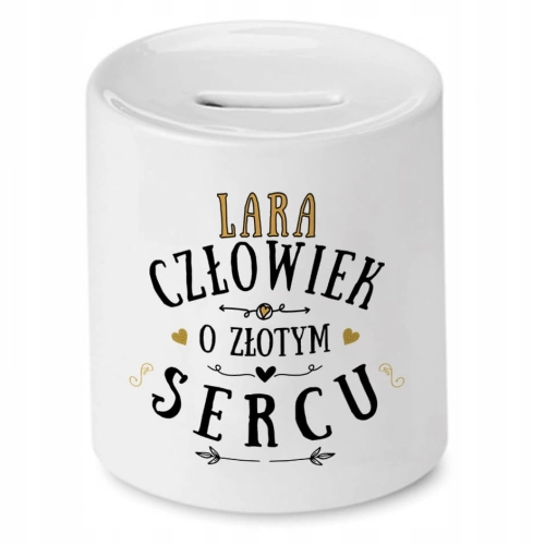 Skarbonka dla Lary na Urodziny Idealny Prezent z Nadrukiem ze Zdjęciem