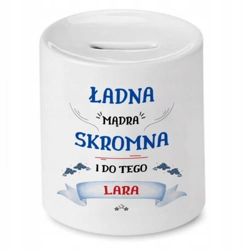 Skarbonka dla Lary na Urodziny Idealny Prezent z Nadrukiem ze Zdjęciem