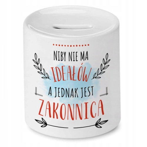 Skarbonka Dla Zakonnicy na Urodziny na Prezent z Nadrukiem ze Zdjęciem
