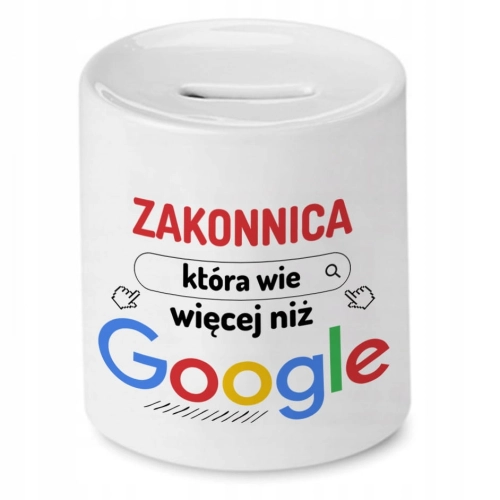 Skarbonka Dla Zakonnicy na Urodziny na Prezent z Nadrukiem ze Zdjęciem