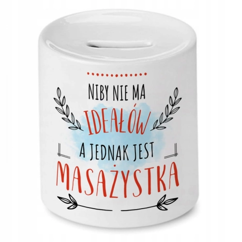 Skarbonka Dla Masażystki na Urodziny na Prezent z Nadrukiem ze Zdjęciem
