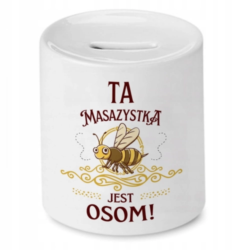 Skarbonka Dla Masażystki na Urodziny na Prezent z Nadrukiem ze Zdjęciem