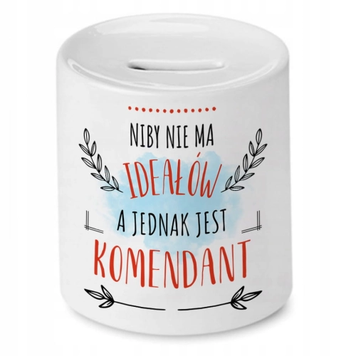 Skarbonka Dla Komendanta na Urodziny na Prezent z Nadrukiem ze Zdjęciem
