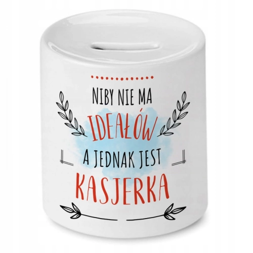 Skarbonka Dla Kasjerki na Urodziny na Prezent z Nadrukiem ze Zdjęciem