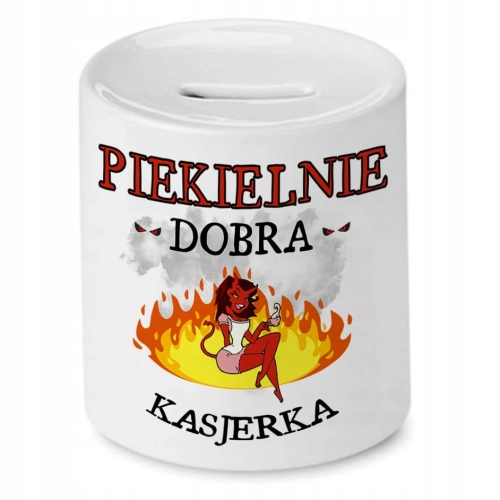 Skarbonka Dla Kasjerki na Urodziny na Prezent z Nadrukiem ze Zdjęciem