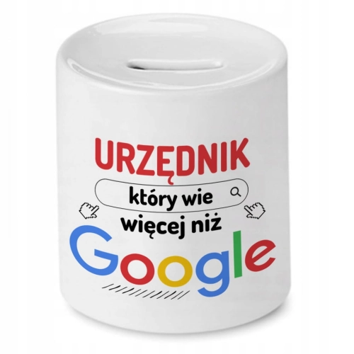 Skarbonka Dla Urzędnika na Urodziny na Prezent z Nadrukiem ze Zdjęciem
