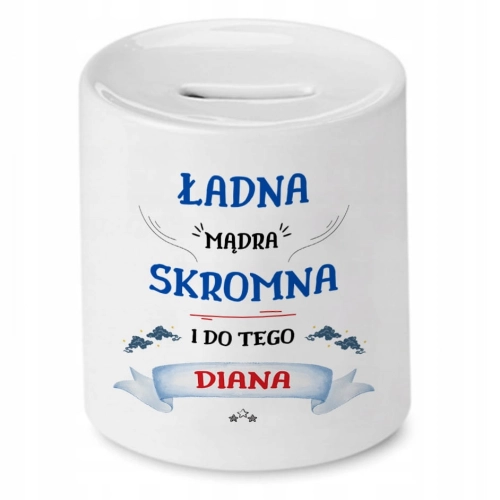 Skarbonka dla Diany na Urodziny Idealny Prezent z Nadrukiem ze Zdjęciem
