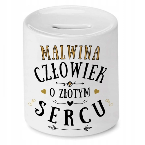 Skarbonka Dla Malwiny na Urodziny Imieniny Prezent z Nadrukiem ze Zdjęciem
