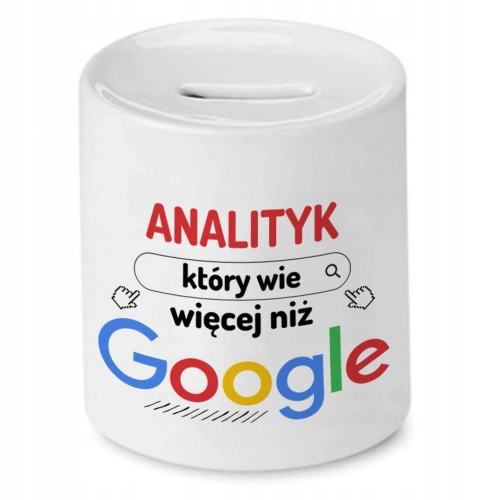Skarbonka Dla Analityka na Urodziny na Prezent z Nadrukiem ze Zdjęciem