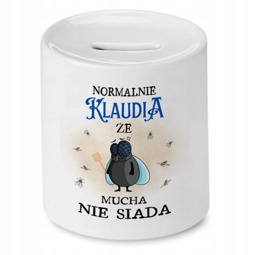 Skarbonka dla Klaudii na Urodziny Idealny Prezent z Nadrukiem ze Zdjęciem