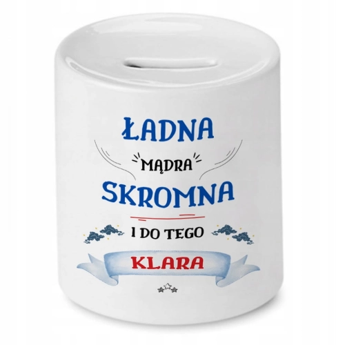 Skarbonka dla Klary na Urodziny Idealny Prezent z Nadrukiem ze Zdjęciem
