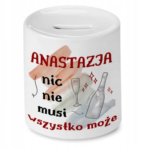 Skarbonka Dla Anastazji na Urodziny na Prezent z Nadrukiem ze Zdjęciem