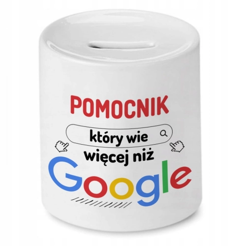 Skarbonka Dla Pomocnika na Urodziny na Prezent z Nadrukiem ze Zdjęciem