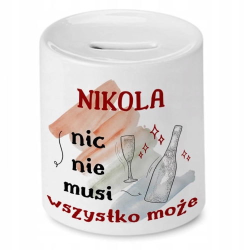 Skarbonka Dla Nikoli na Urodziny Idealny Prezent z Nadrukiem ze Zdjęciem