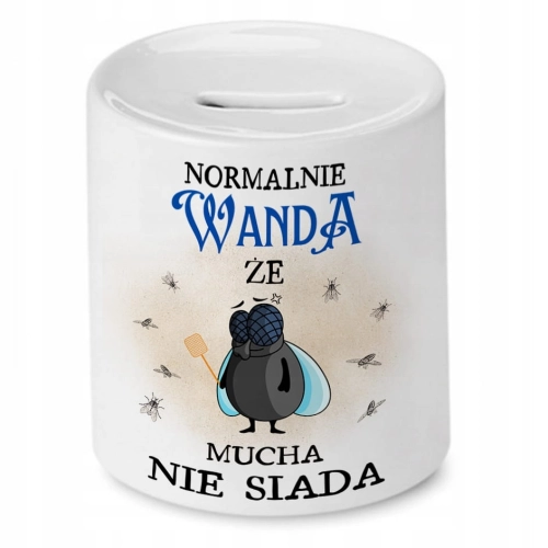 Skarbonka Dla Wandy na Urodziny Idealny Prezent z Nadrukiem ze Zdjęciem