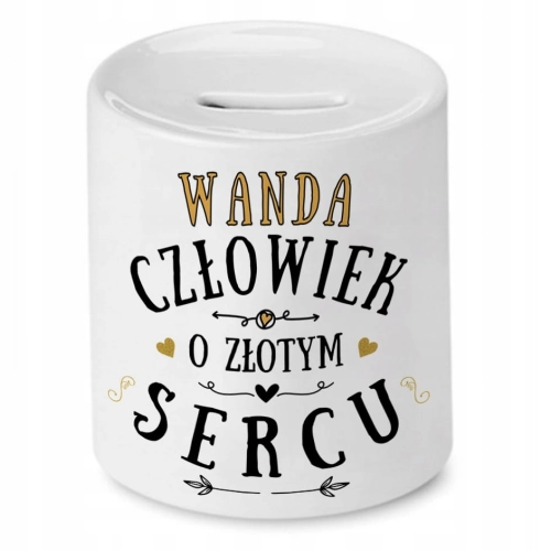 Skarbonka Dla Wandy na Urodziny Idealny Prezent z Nadrukiem ze Zdjęciem