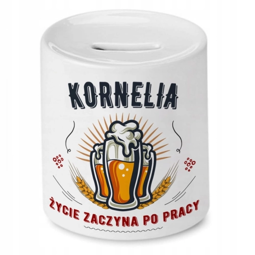 Skarbonka Dla Korneli na Urodziny na Prezent z Nadrukiem ze Zdjęciem