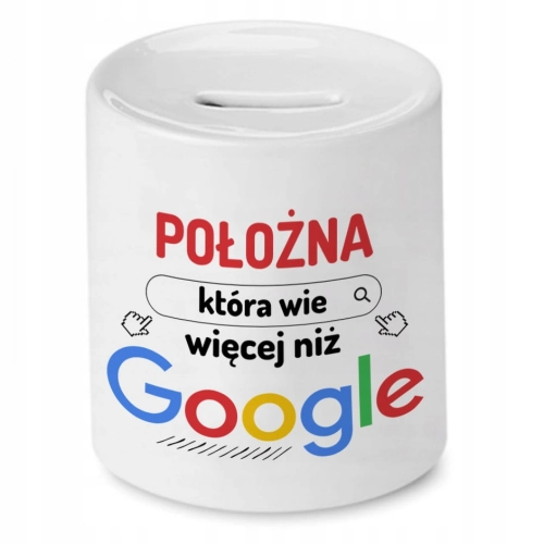 Skarbonka Dla Położnej na Urodziny na Prezent z Nadrukiem ze Zdjęciem