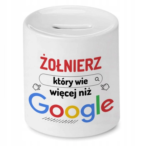 Skarbonka Dla Żołnierza na Urodziny na Prezent z Nadrukiem ze Zdjęciem