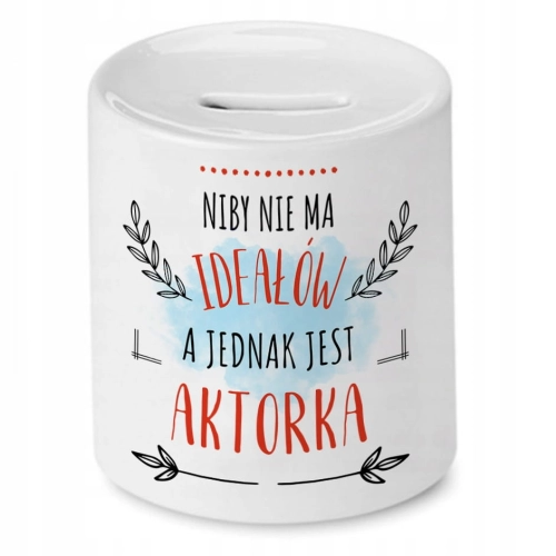 Skarbonka Dla Aktorki na Urodziny na Prezent z Nadrukiem ze Zdjęciem