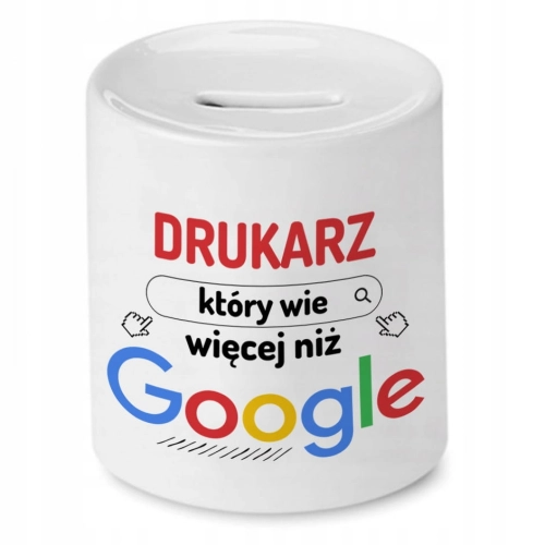 Skarbonka Dla Drukarza na Urodziny Prezent z Nadrukiem ze Zdjęciem