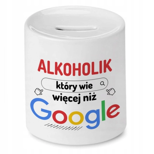 Skarbonka Dla Alkoholika na Urodziny na Prezent z Nadrukiem ze Zdjęciem