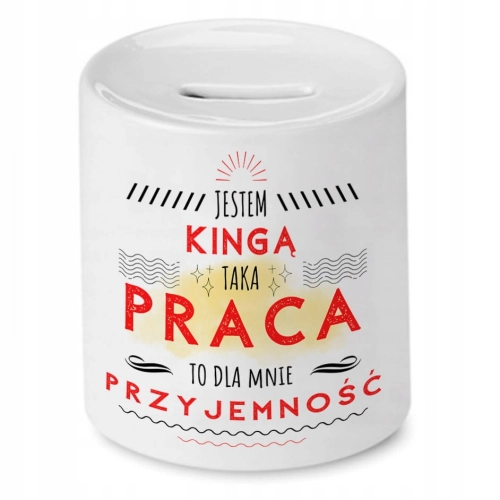 Skarbonka Dla Kingi na Urodziny na Prezent z Nadrukiem ze Zdjęciem