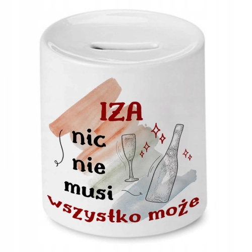 Skarbonka Dla Izy Izabelli Urodziny na Prezent z Nadrukiem ze Zdjęciem