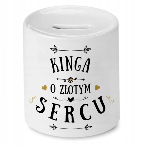 Skarbonka Dla Kingi na Urodziny na Prezent z Nadrukiem ze Zdjęciem