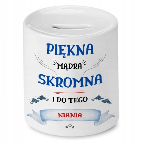 Skarbonka Dla Niani na Urodziny na Prezent z Nadrukiem ze Zdjęciem