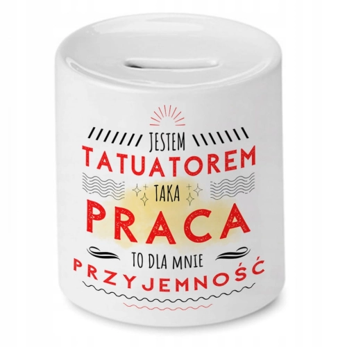 Skarbonka Dla Tatuatora na Urodziny Prezent z Nadrukiem ze Zdjęciem