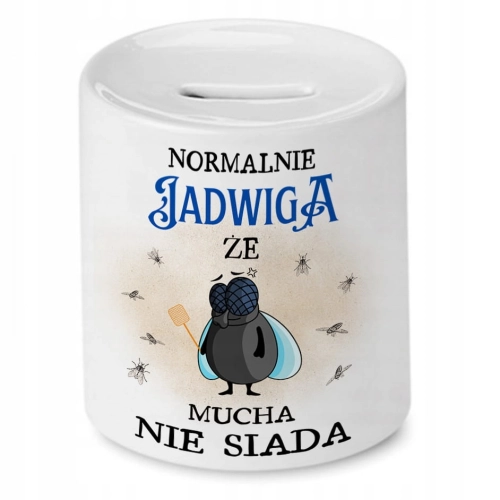 Skarbonka Dla Jadwigi na Urodziny Imieniny Prezent z Nadrukiem ze Zdjęciem