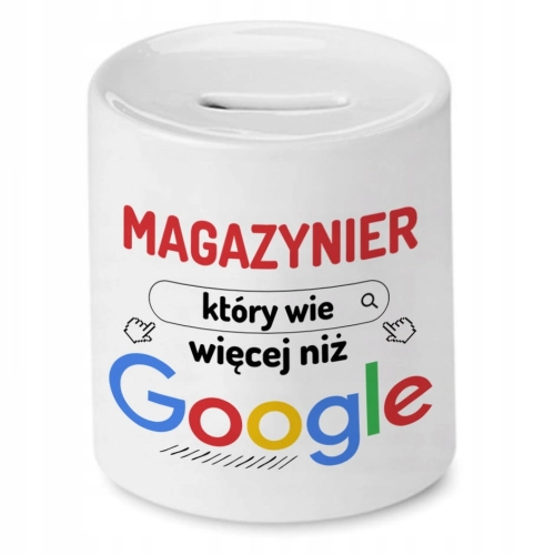 Skarbonka Dla Magazyniera na Urodziny na Prezent z Nadrukiem ze Zdjęciem
