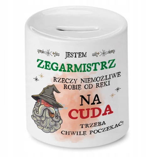 Skarbonka Dla Zegarmistrza na Urodziny Prezent z Nadrukiem ze Zdjęciem