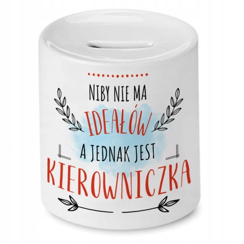 Skarbonka Dla Kierowniczki na Urodziny na Prezent z Nadrukiem ze Zdjęciem