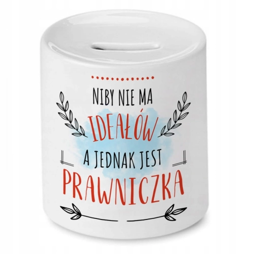 Skarbonka Dla Prawniczki na Urodziny Prezent z Nadrukiem ze Zdjęciem