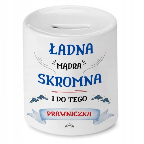 Skarbonka Dla Prawniczki na Urodziny Prezent z Nadrukiem ze Zdjęciem