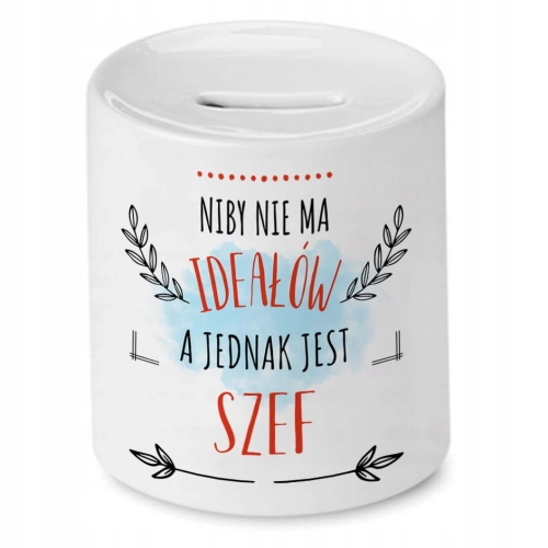 Skarbonka Dla Szefa na Urodziny Imieniny Prezent z Nadrukiem ze Zdjęciem