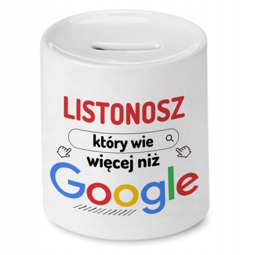 Skarbonka Dla Listonosza na Urodziny na Prezent z Nadrukiem ze Zdjęciem
