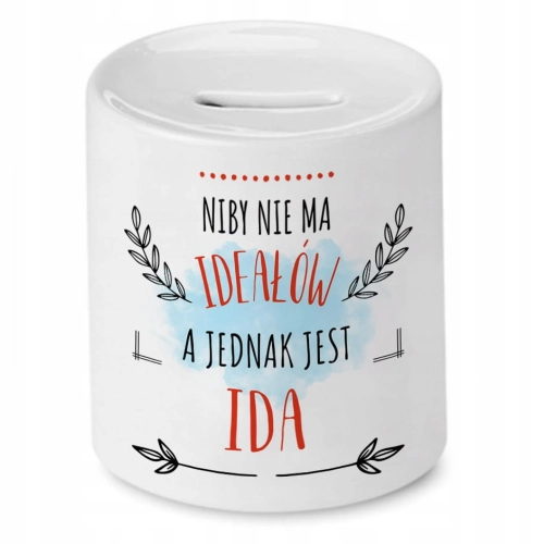 Skarbonka Dla Idy Urodziny Idealny Prezent z Nadrukiem ze Zdjęciem