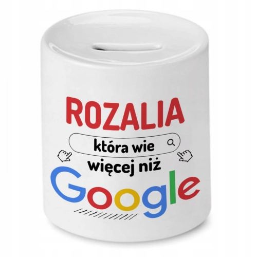 Skarbonka Dla Rozalii Urodziny Idealny Prezent z Nadrukiem ze Zdjęciem