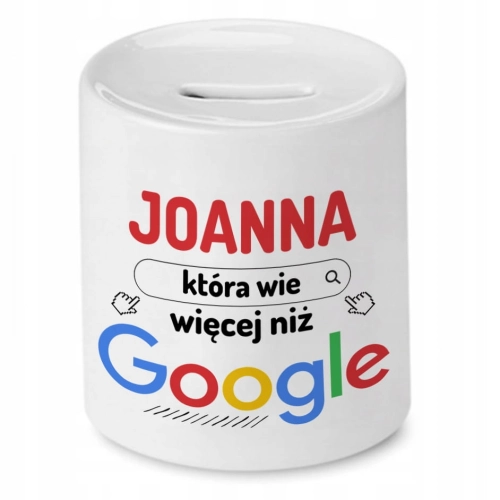 Skarbonka Dla Joanny Asi Urodziny Idealny Prezent z Nadrukiem ze Zdjęciem